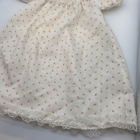 Vintage COLECO Cabbage Patch Kids Original Floral Lace Dress - Picture 4 of 12